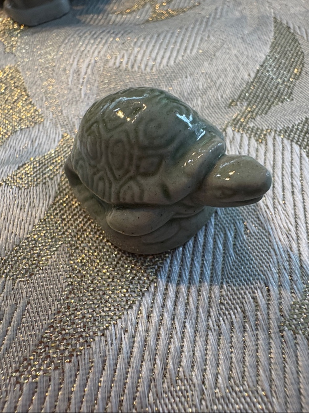 Vintage Wade Turtle Figurine in Sage Green